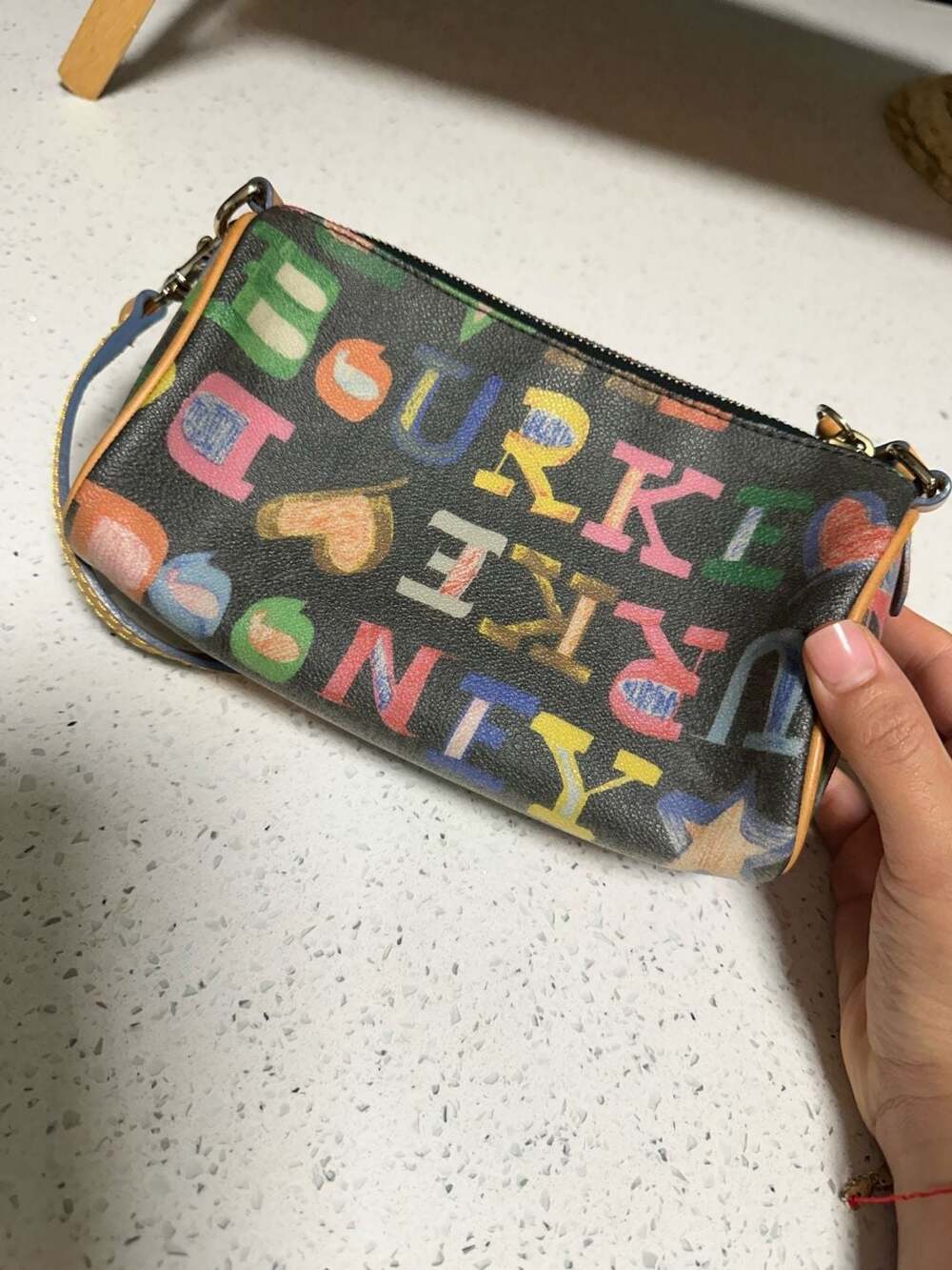 Dooney & Bourke Doodle Collection Letter Print Mini Bag